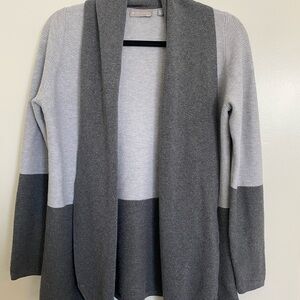 Gray Colorblock Women's Cocoon Cardigan size M